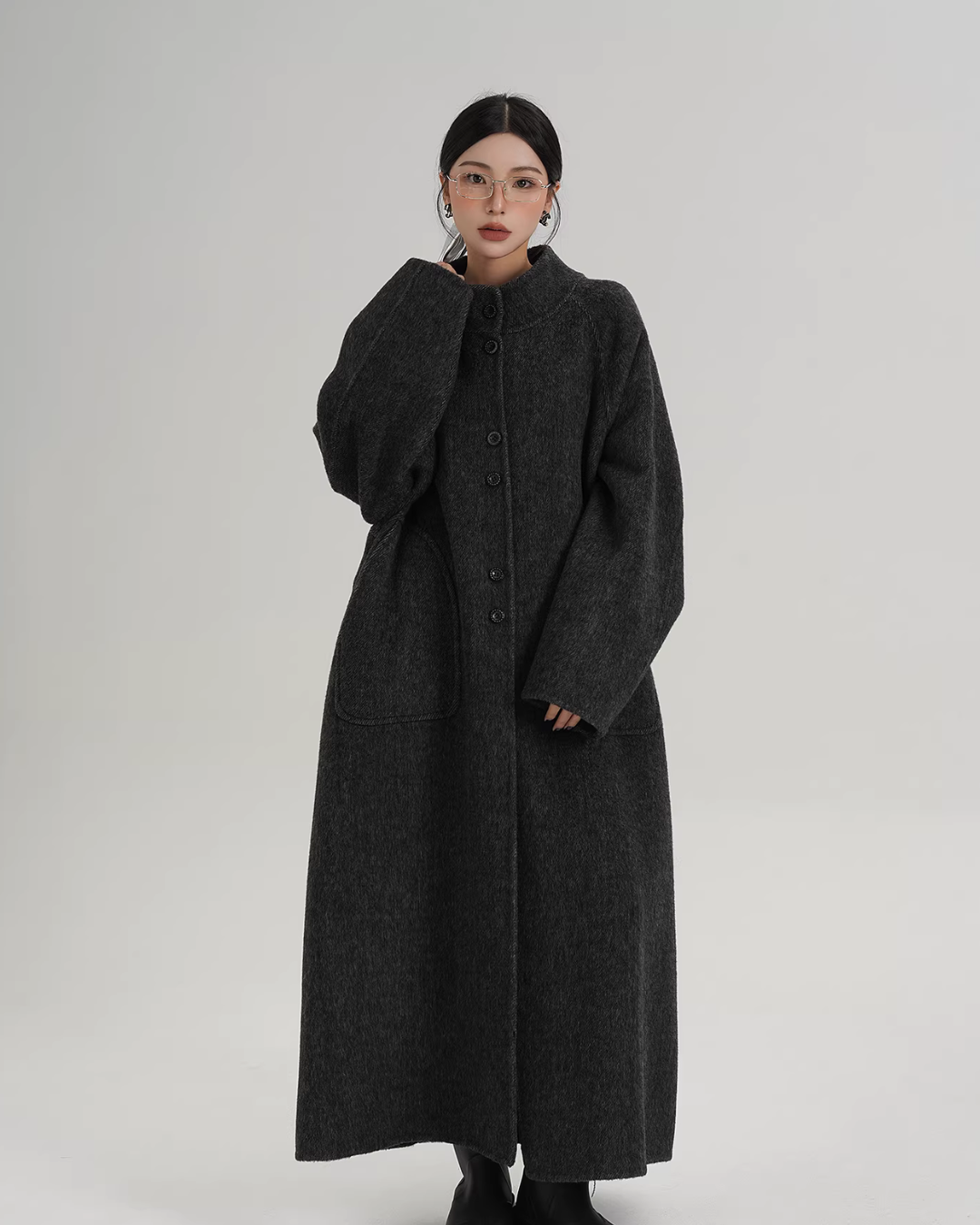 Scarf Long Wool Coat SRS0408