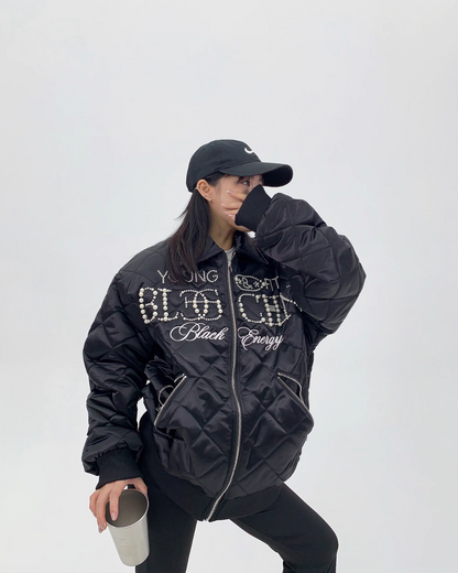 Pearl Logo Quilted Jacket YLS0709