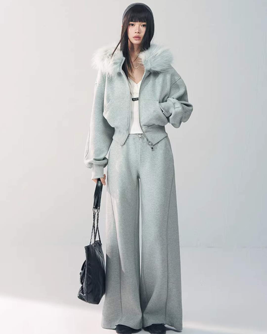 Fur Hooded Hoodie / Sweatpants RCR0015