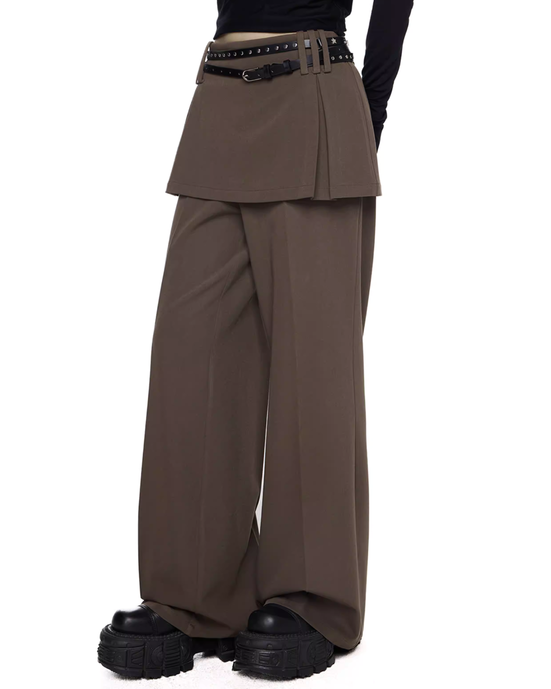Straight-Leg Skirt-Pants EZK0093