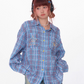 Heart Button Plaid Shirt ZZF0356