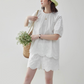 Scalloped Embroidery Lace Blouse / Shorts AMU0028