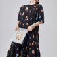 Retro Hand-Drawn Style Long Dress FER0329