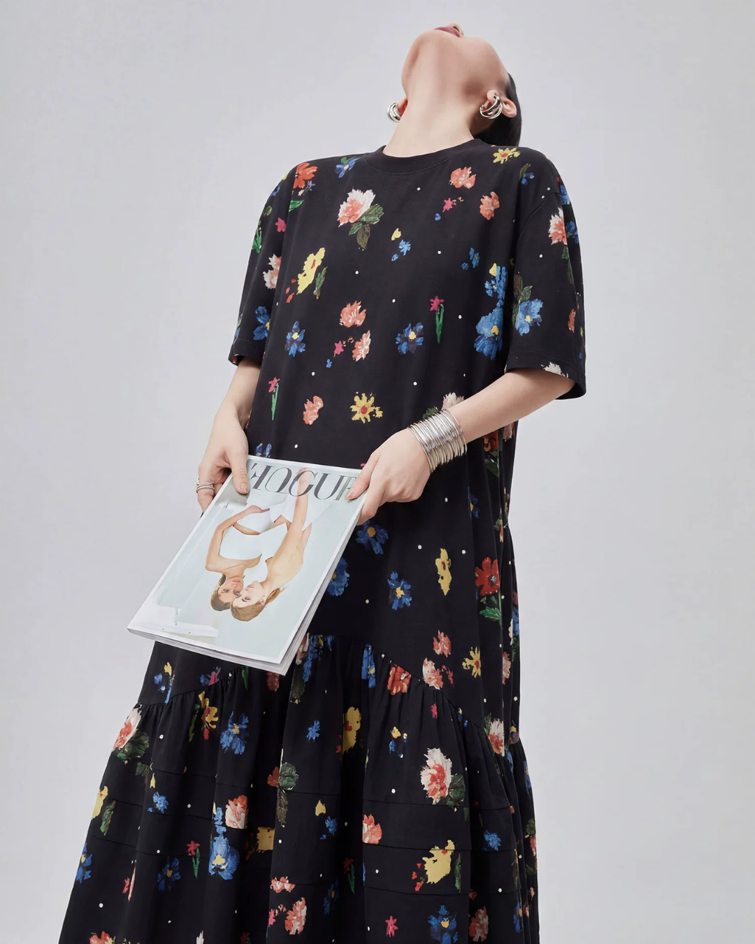 Retro Hand-Drawn Style Long Dress FER0329