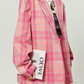 Pink Girly Check Jacket / Check Pleated Skirt LLA0020