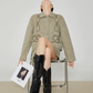 Retro Rope Embroidered Jacket / Mini Skirt FER0391