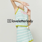 Blue Striped Summer Knit Vest / Skirt LLA0213