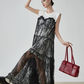 Lace Tulle Docking Sleeveless Dress FER0138