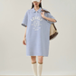 Striped Polo Shirt Mini Dress FER0296