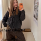Fur Hood Knit Jacket CYE0098