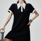 Color-Block Design Polo Dress FER0217