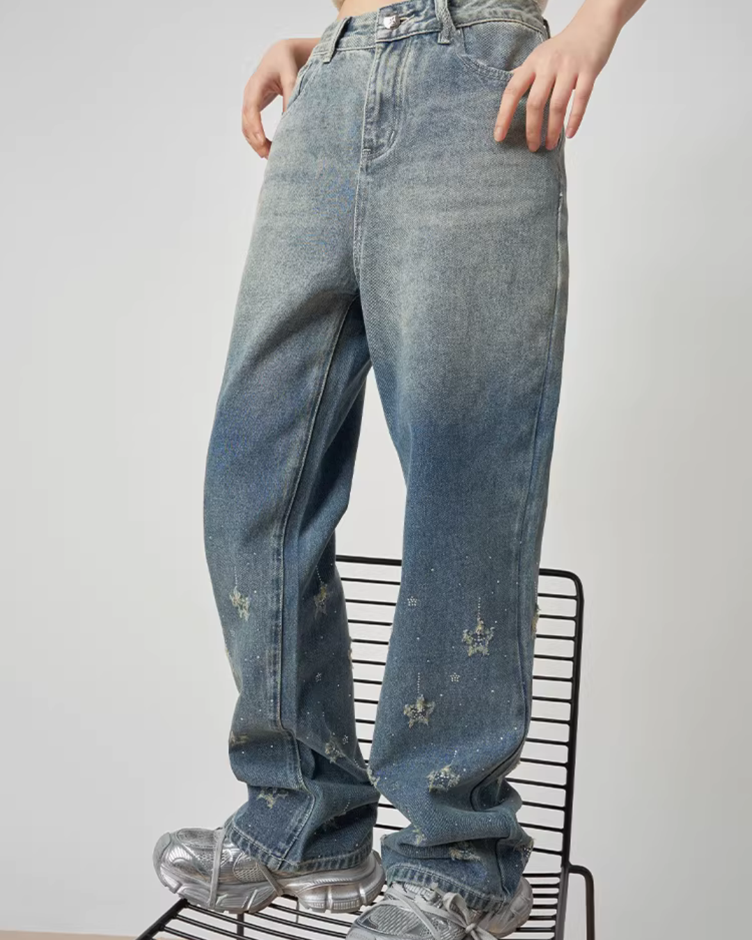 Gradient Wide Denim Pants FER0058