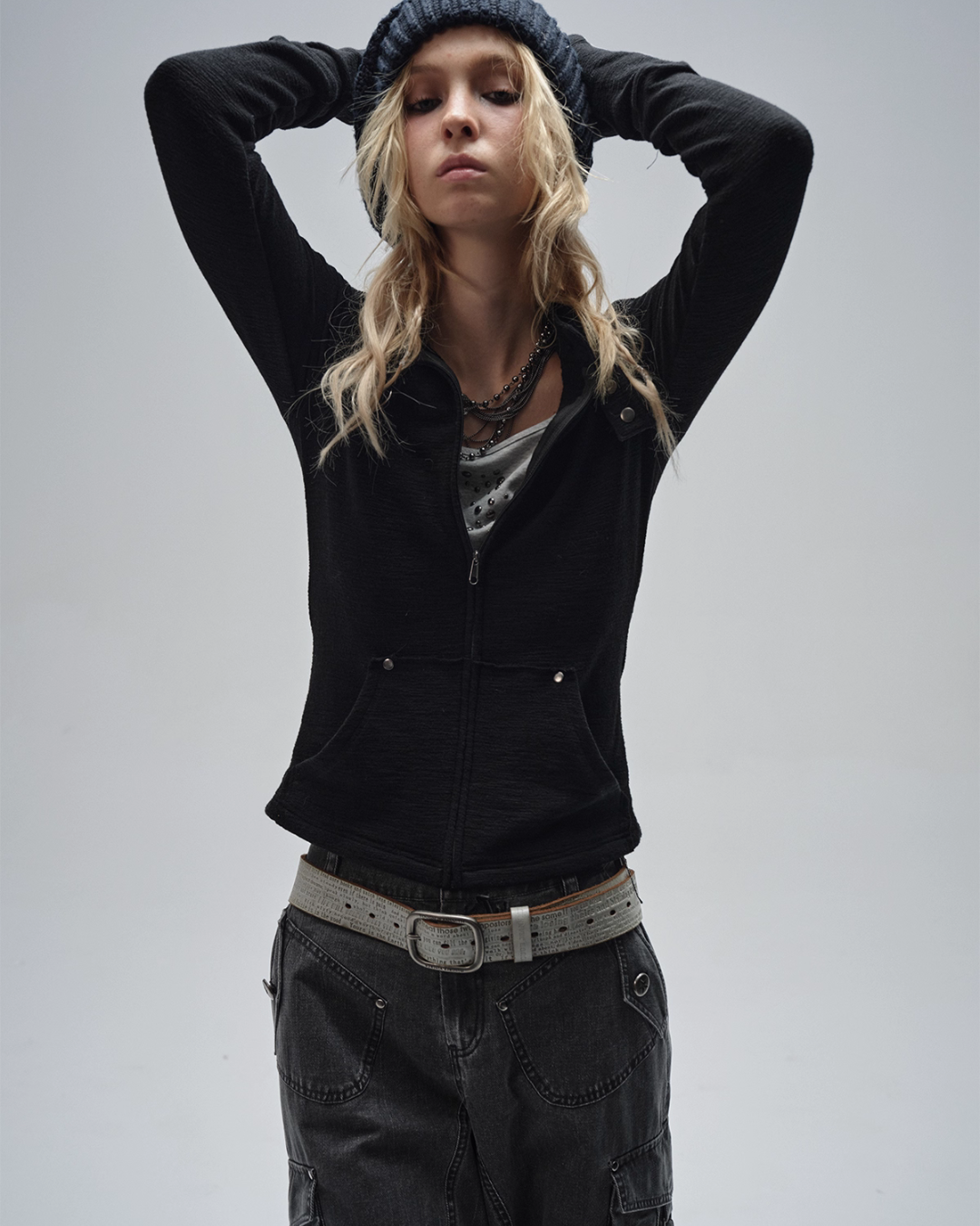 Stand Collar Metal Ring Jacket WAT0015