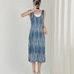 Striped Knitted Slip Dress LLA0105