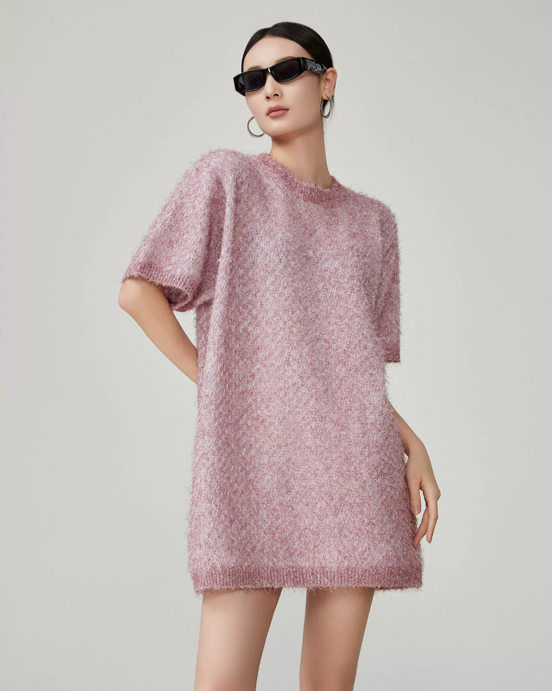 Shaggy Knit Mini Dress FER0125