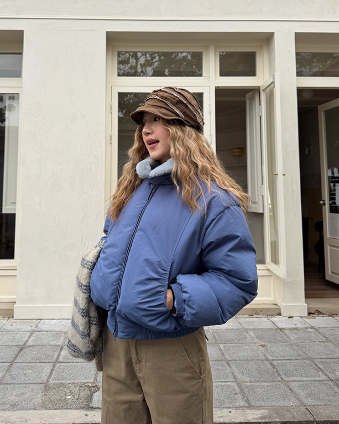 Puffer Collar Short Jacket CYE0090