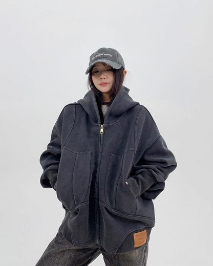 Big Pocket Zip Hoodie YLS0791