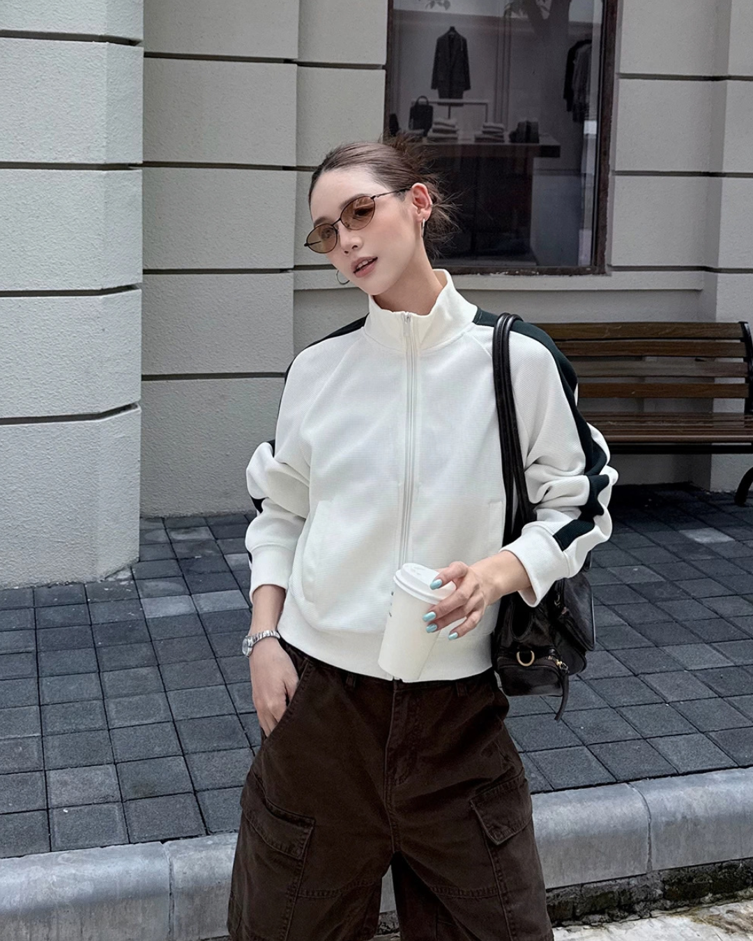 Contrast Sideline Zip Track Jacket WWP0016