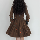 V-Neck Embroidered Shirt Dress VAS0169