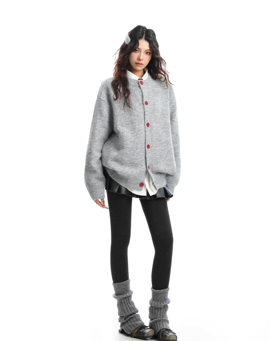 Crew Neck Knit Cardigan BGS0037