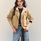Retro Casual Khaki Jacket / Long-Sleeve Top ASG0052