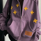 Patch Embroidered Distressed Hoodie  YLS1047