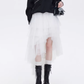 Buckled Irregular Tulle Skirt SHN0006