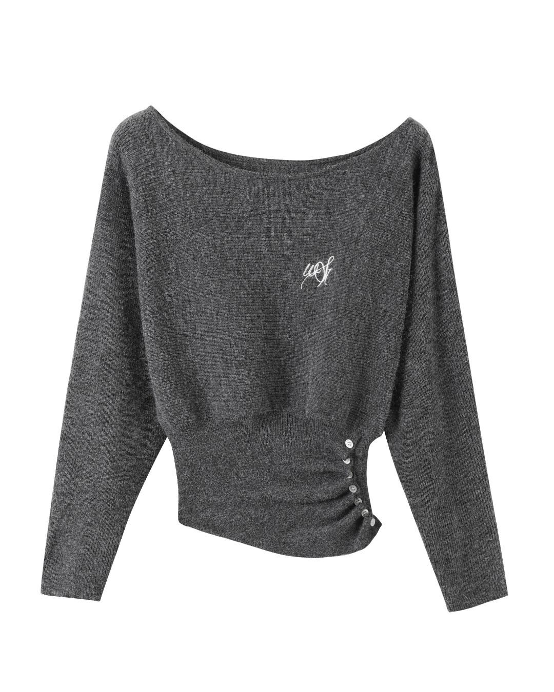 One-Shoulder Long-Sleeve Top / Wide Pants / Relaxed Long Skirt WEO0071