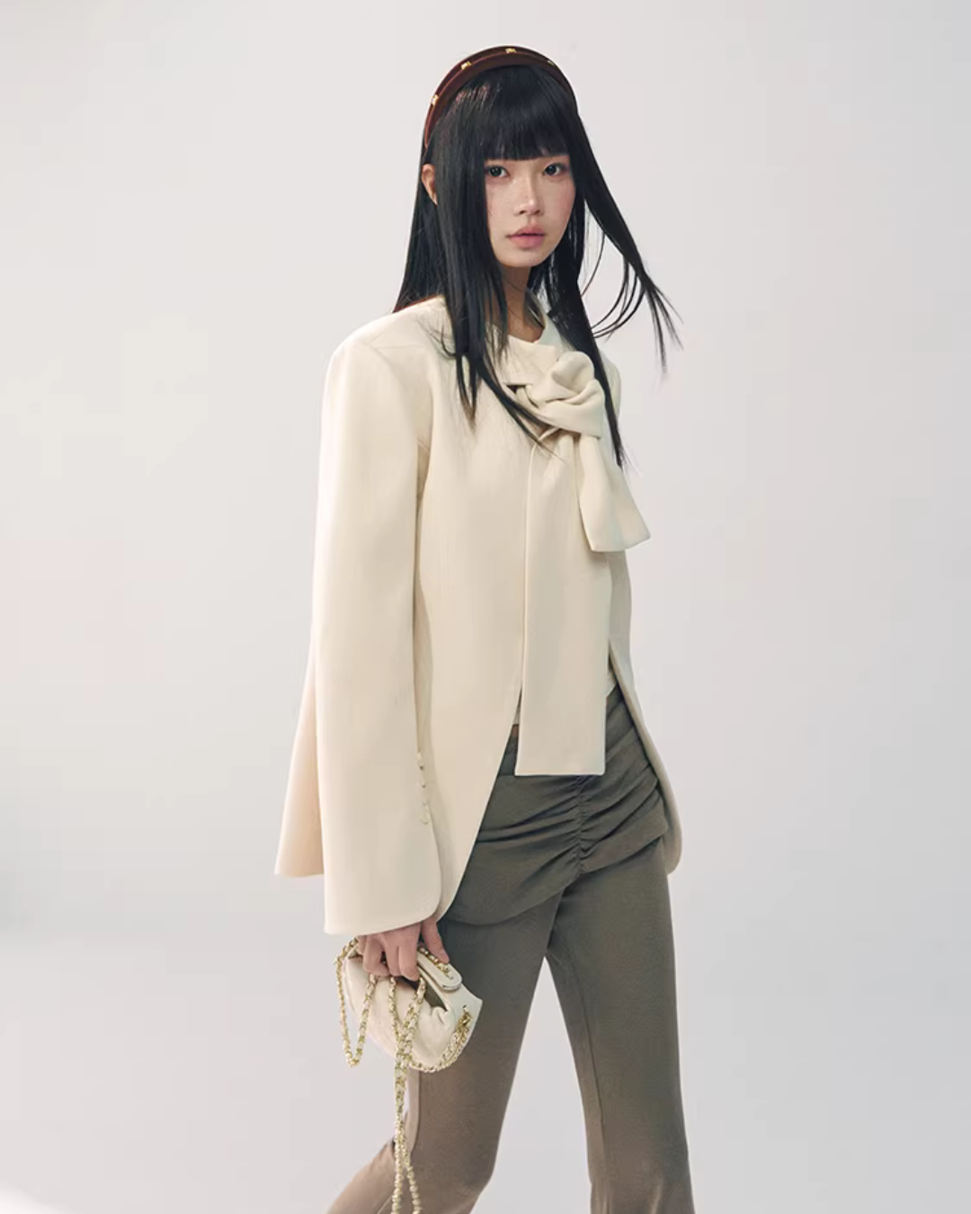 Wool Bow Blazer Jacket RCR0014