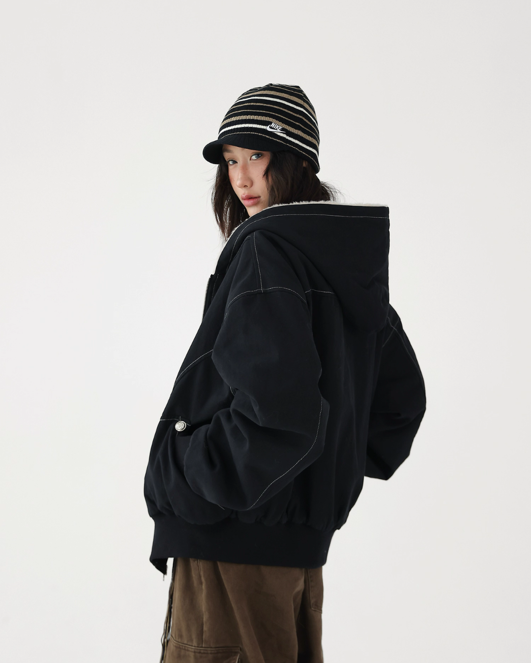 Stitch Fleece Hoodie Jacket ACS0326