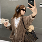 V-Neck Striped Cardigan DEM0017