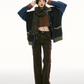 Contrast Color Knit Jacket IMO0111