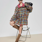 Retro Plaid Trench Coat FER0038
