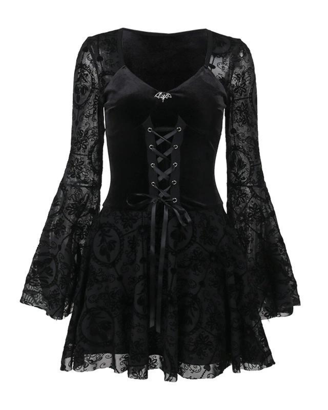 Lace Up Gothic Dress lgh0022 AuroraBoutique Lace Up Gothic Dress lgh0022 AuroraBoutique