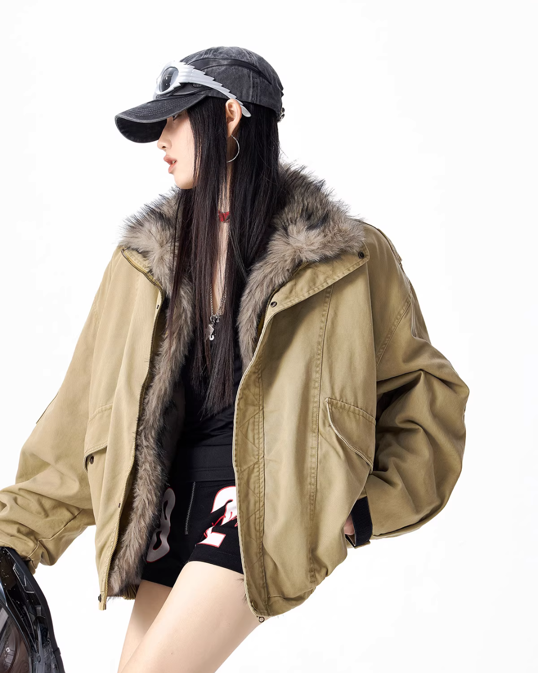 Vintage Fur Work Jacket ICM0112