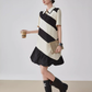 Polo Collar Color-Blocking Dress FER0112
