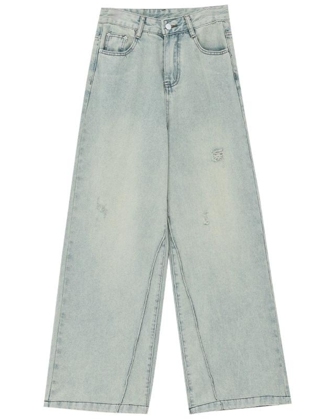 High Waisted Wide Leg Denim Pants ABW0017