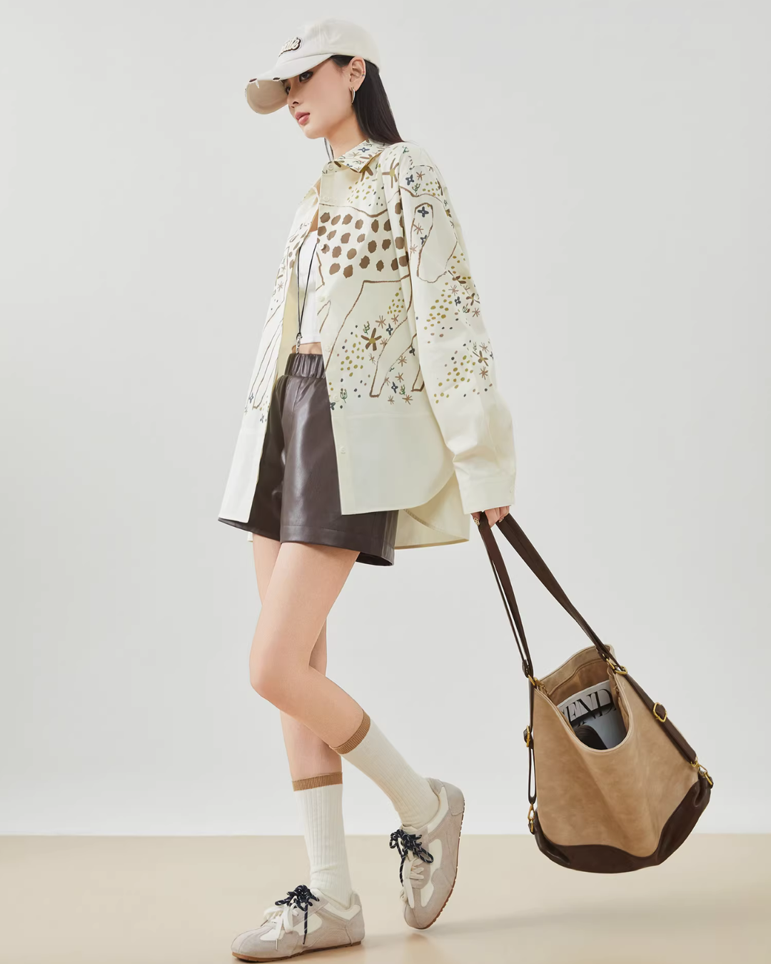 Pony Print Long-Sleeve Shirt FER0095