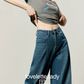 Tight Short-Sleeve T-Shirt / Pocket Print Denim Pants LLA0667