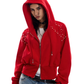 Studded Hooded Zip-Up Jacket ZTS0017
