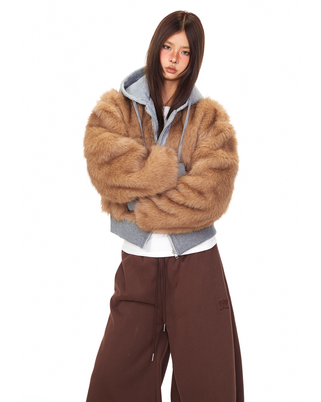 Fur Docking Zip Hoodie BLB0032