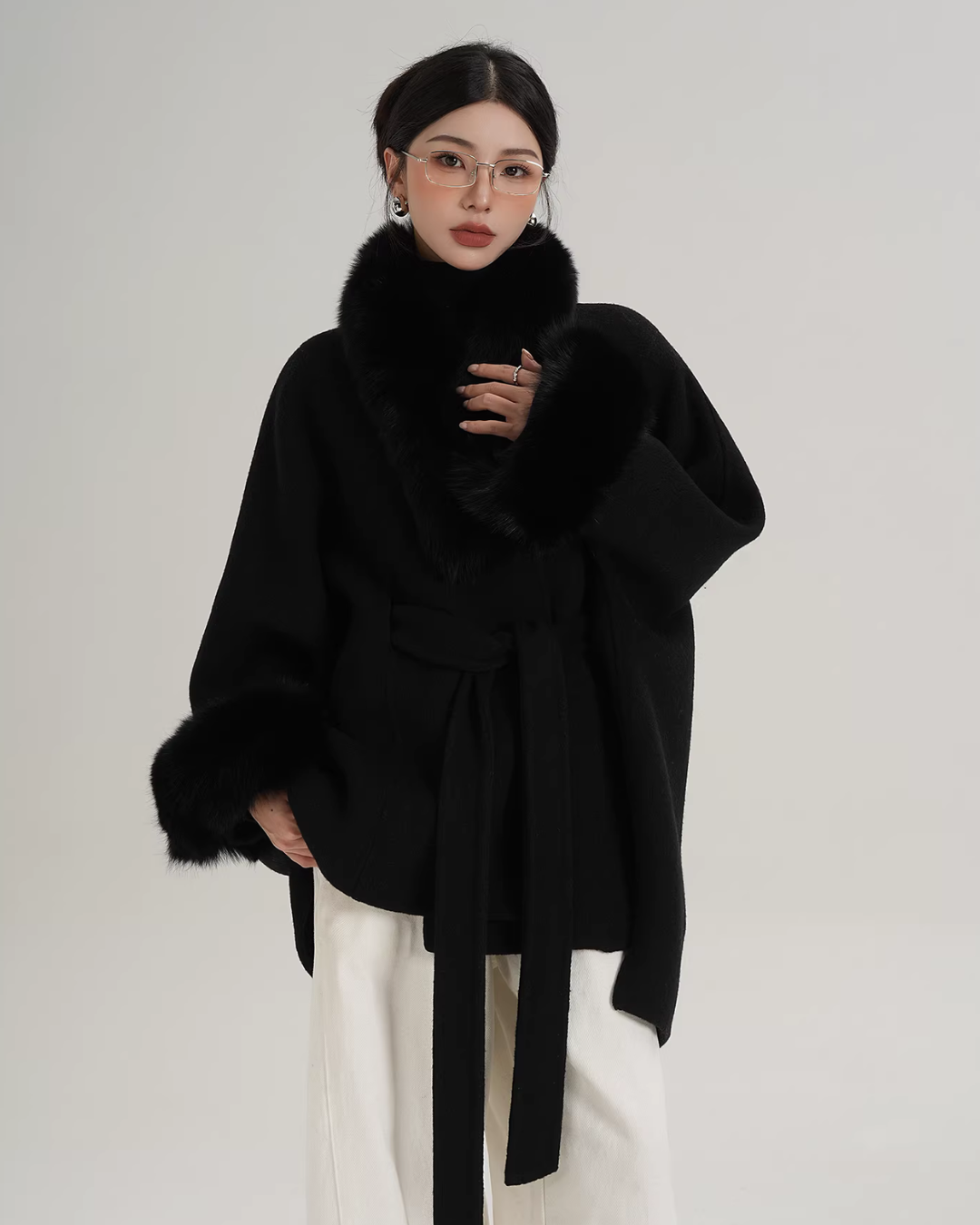 Fur Collar Cape Coat SRS0400
