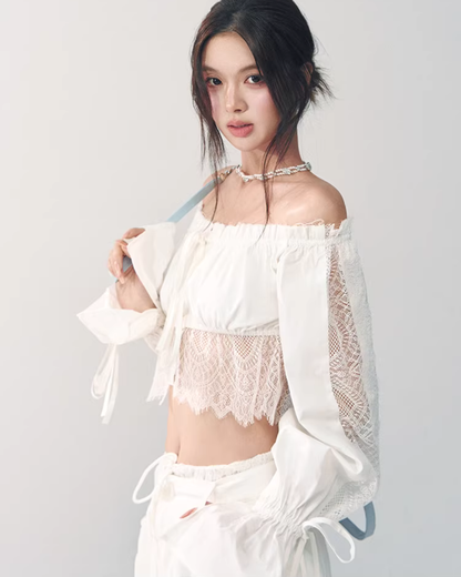 Off-Shoulder Lace Blouse RCR0018