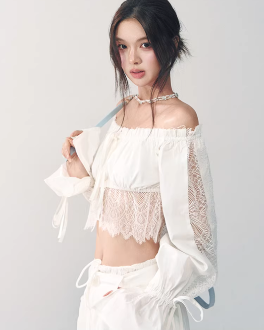 Off-Shoulder Lace Blouse RCR0018