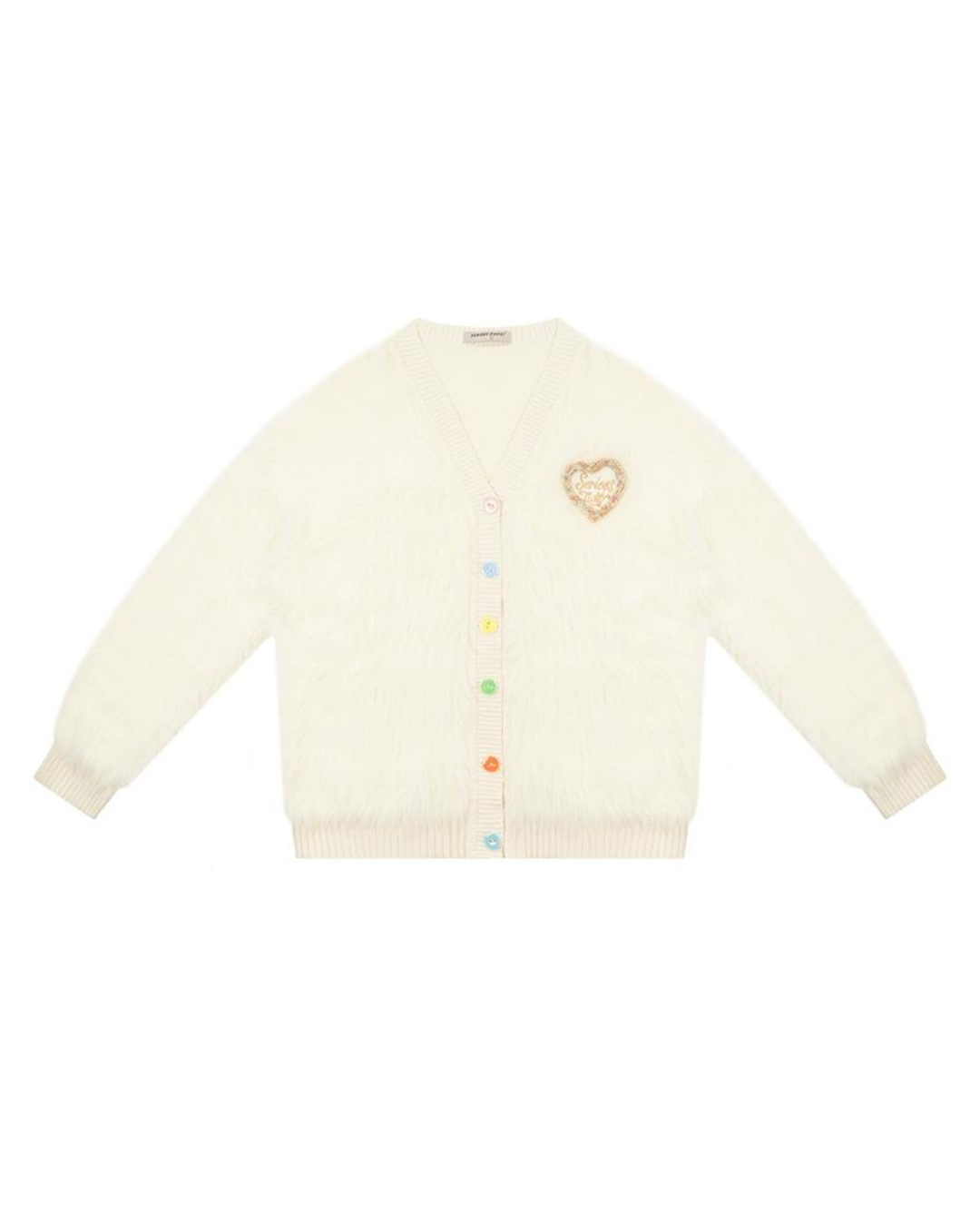 V-Neck Logo Patch Cardigan ZZF0345