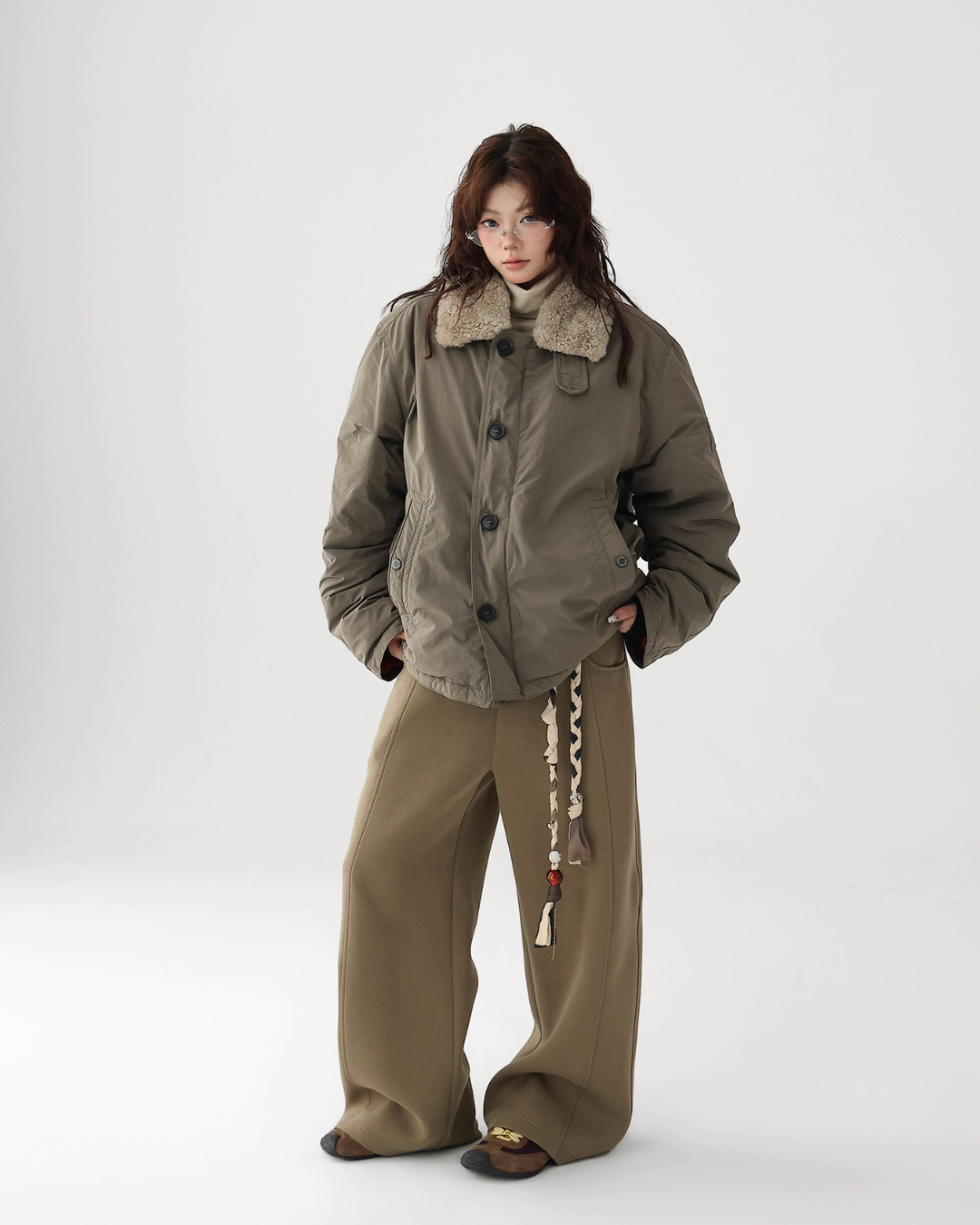 Fur Collar Military Jacket ACS0301