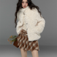 Stand Collar Fluffy Fur Jacket TRK0009