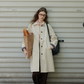 Paid Collar Long Coat RLZ0017