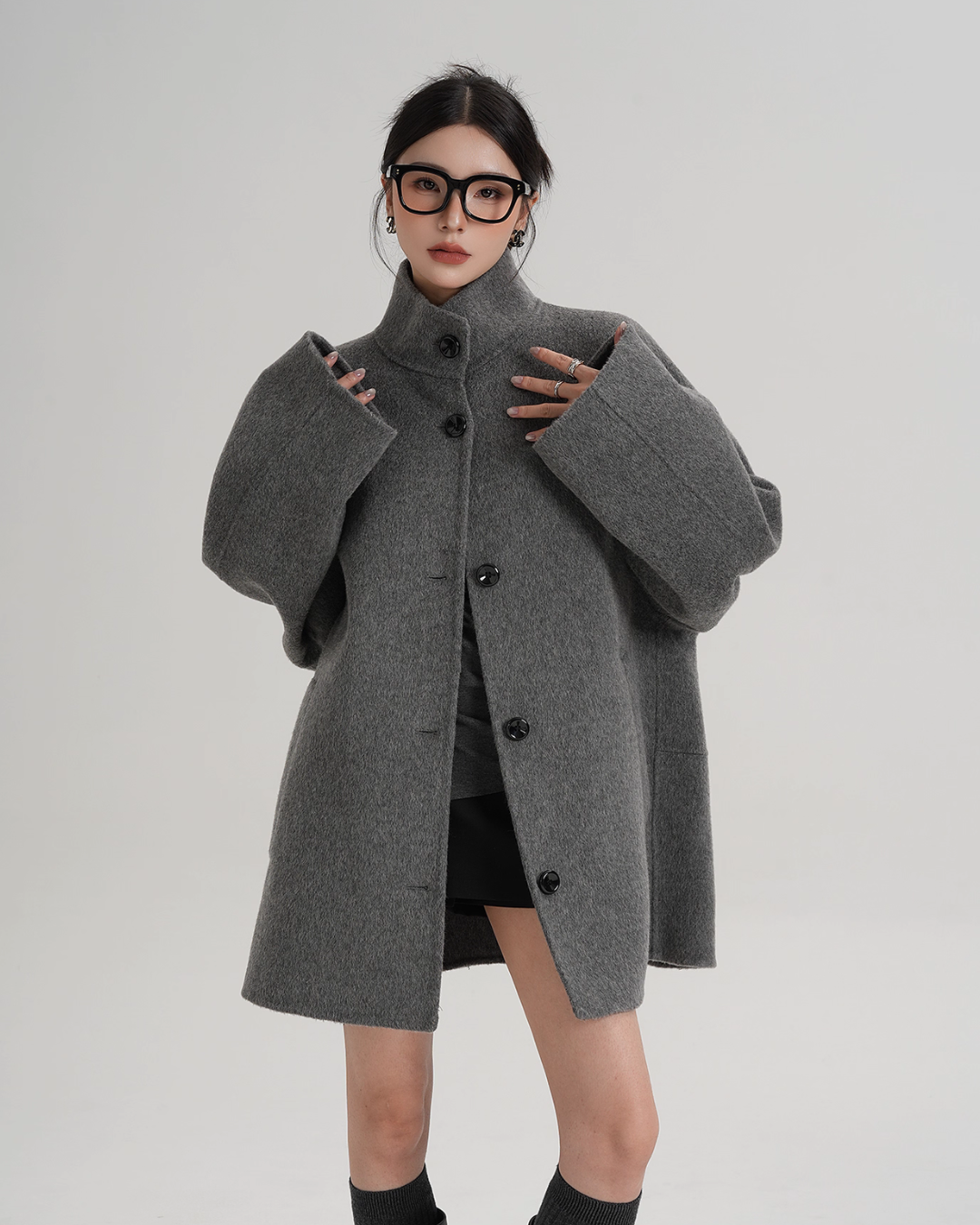 Stand Collar Short Coat SRS0396