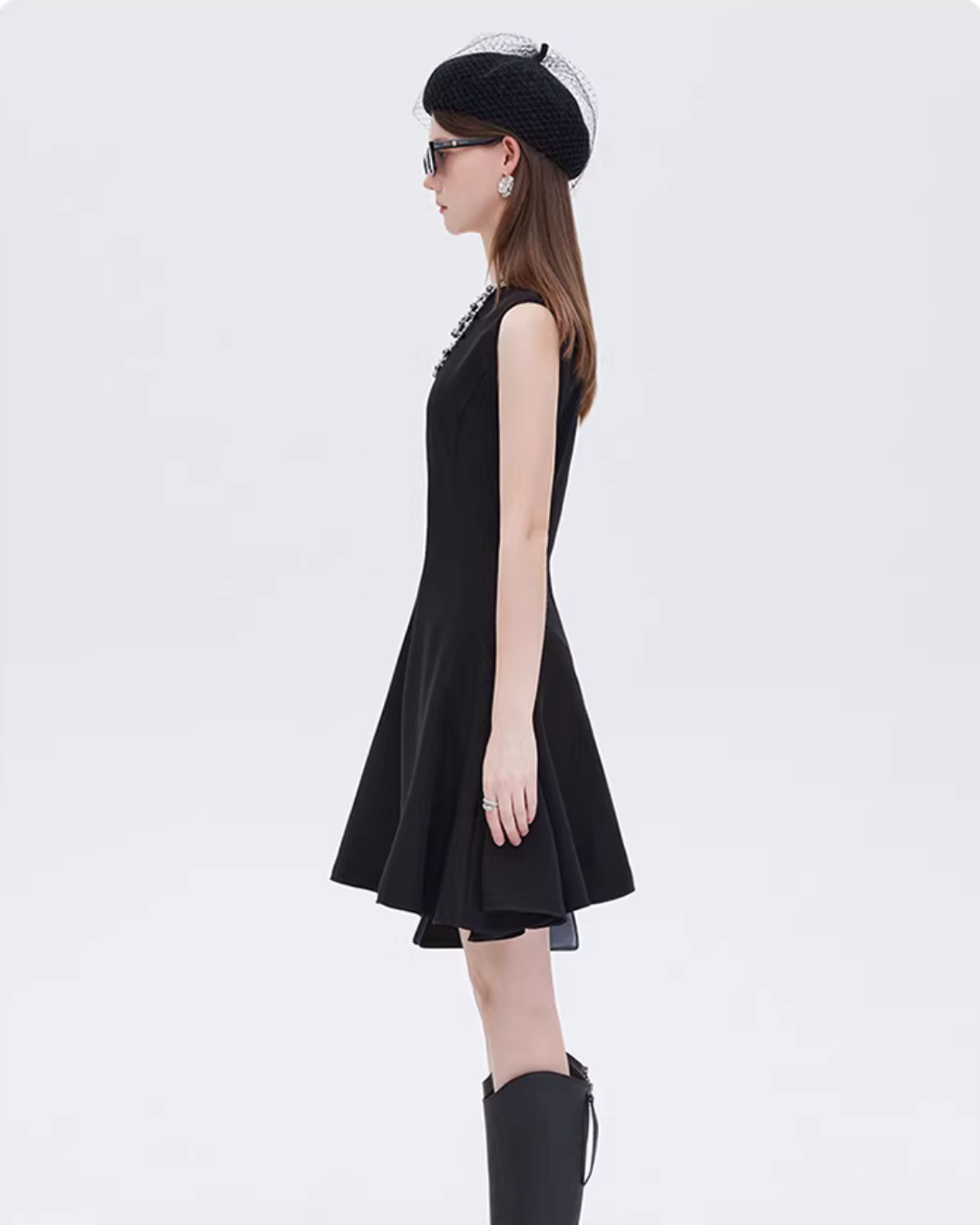 Asymmetry Sleeveless Dress SHN0018